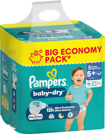 Windeln baby-dry Gr. 5+ (12-17 kg) Big Pack Pampers