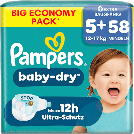 Windeln Baby Dry Gr. 5+ (12-17 kg) Big Pack Pampers baby-dry
