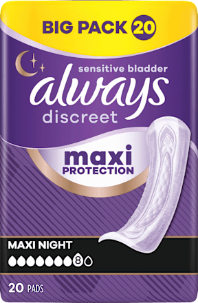 discreet Einlagen Inkontinenz Ultimate Nacht, Big Pack always