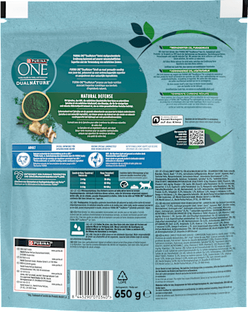 Trockenfutter Katze mit Huhn & Spirulina, dual nature natural defense PURINA ONE