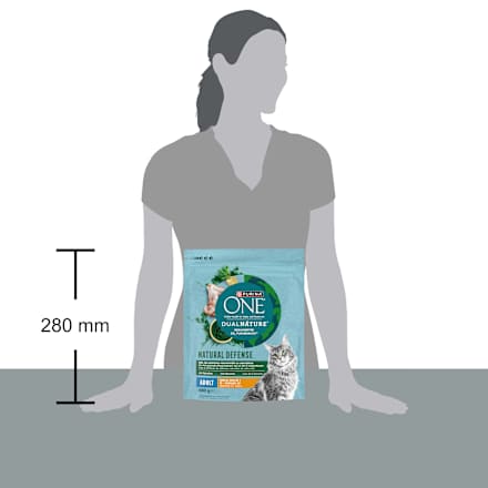 Trockenfutter Katze mit Huhn & Spirulina, dual nature natural defense PURINA ONE