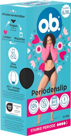 Periodenunterwäsche Slip schwarz Gr. XL/XXL o.b.