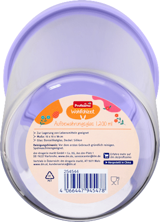 Aufbewahrungsglas lila (1200 ml) Profissimo