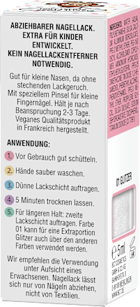 Nagellack Peel-Off Glitzer für Kinder MINICO