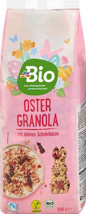 Granola con coniglietti di cioccolato BIO dmBio
