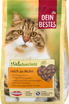 Суха храна за котки с пилешко Naturverliebt DEIN BESTES