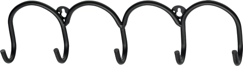 Garderobenhaken aus Metall, schwarz (30x7x4 cm) dm home