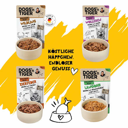 Nassfutter Katze Schlemmerbox Multipack (8x85 g) DOGS'n TIGER