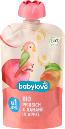 Quetschie Pfirsich & Banane in Apfel ab 1 Jahr babylove