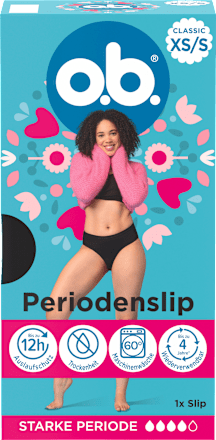 Periodenunterwäsche Slip schwarz Gr. XS/S o.b.