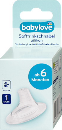 Softtrinkschnabel für Weithals Silikon, ab 6. Monat babylove