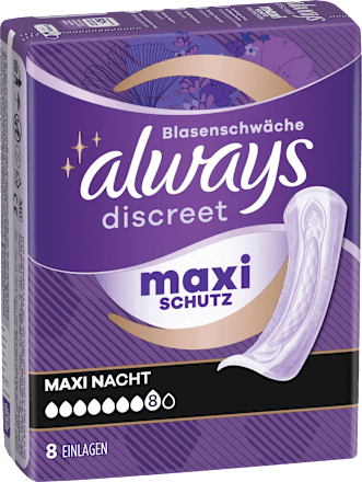 discreet Einlagen Inkontinenz Ultimate Nacht  always