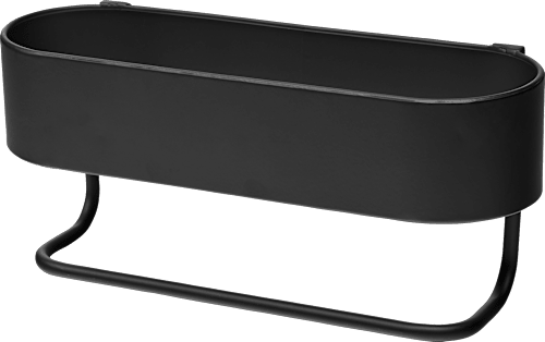 Wandregal aus Metall, schwarz (28,5x9,5x12 cm) Dekorieren & Einrichten