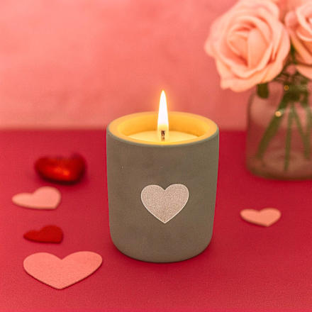 Kerze in Betontopf "Herz"  Dekorieren & Einrichten