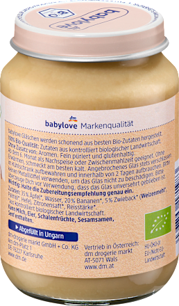 Frucht & Getreide Apfel mit Zwieback, ab dem 6.Monat babylove