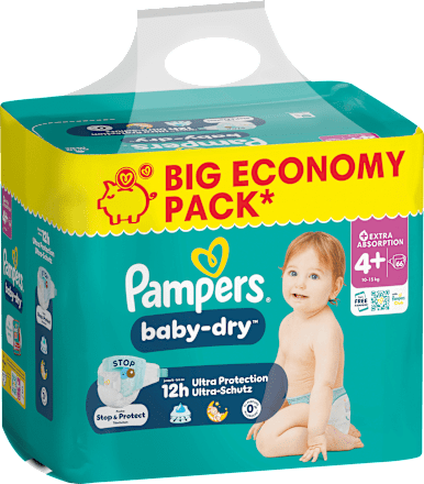 Windeln baby-dry Gr. 4+ (10-15 kg) Big Pack Pampers