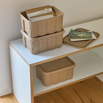 Aufbewahrungsbox-Set aus Pappe, natur dm home