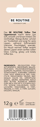 Lippenserum Toffee Tint Hydrating & Glossy BE ROUTINE