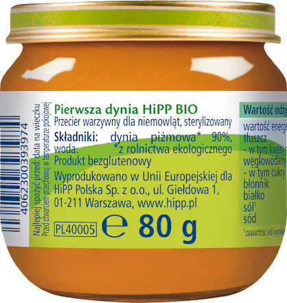 Pierwsza dynia BIO HiPP