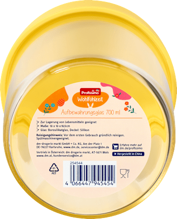 Aufbewahrungsglas gelb (700 ml) Profissimo