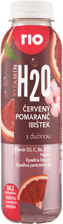Nesýtený nealkoholický nápoj Vitamín H20 červený pomaranč ibištek s dužinou Rio