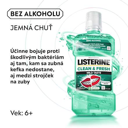 Ústna voda Clean & Fresh Mild Taste Listerine