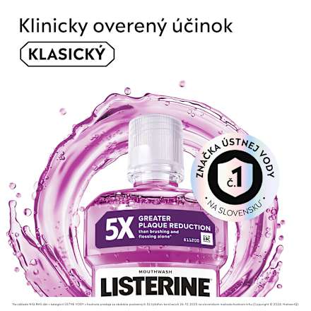 Ústna voda Total Care Teeth Protection Clean Mint Listerine