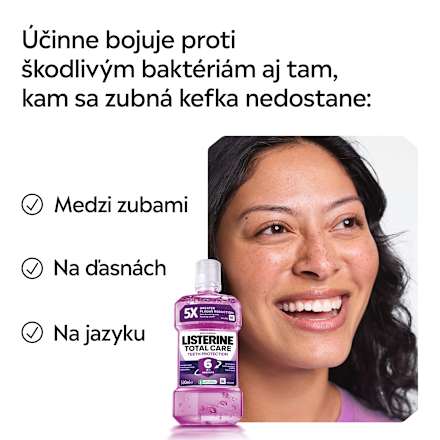 Ústna voda Total Care Teeth Protection Clean Mint Listerine