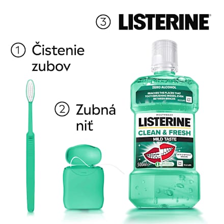 Ústna voda Clean & Fresh Mild Taste Listerine