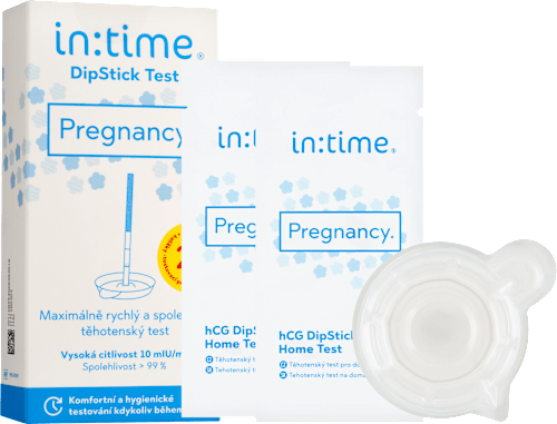 těhotenský test DipStick s kalíšky intime