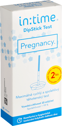 těhotenský test DipStick s kalíšky intime