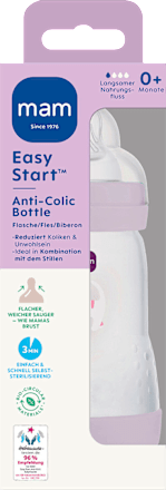 Babyflasche Easy Start Anti-Kolik rosa 0+ Monate 260 ml mam