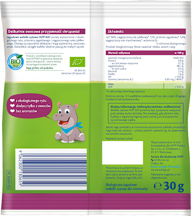 Jagodowe wafelki ryżowe BIO HiPP