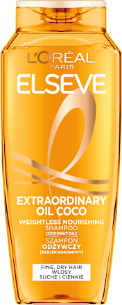 Magiczna Moc Olejków Lekki Szampon Odżywczy z olejkiem kokosowym do włosów normalnych lub suchych  L'ORÉAL PARiS ELSEVE