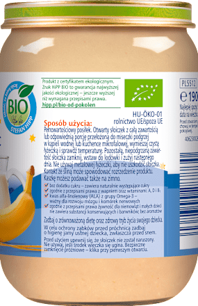 Kaszka manna z mlekiem i bananami BIO HiPP