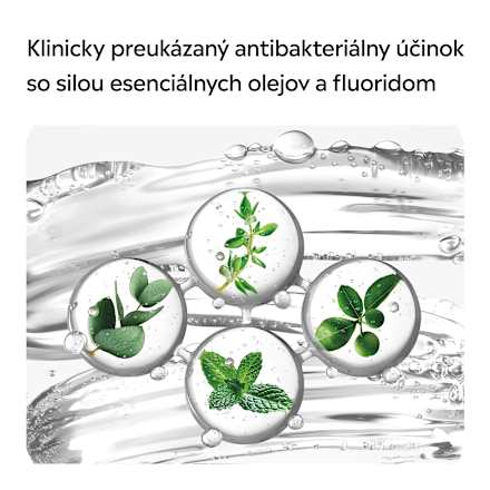 Ústna voda Advanced White Mild Taste Spearmint Listerine