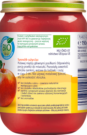 Maliny i jabłka z kleikiem ryżowym BIO HiPP