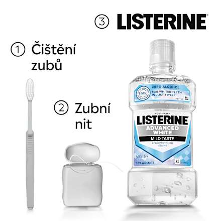 ústní voda Advanced White Mild Taste Listerine