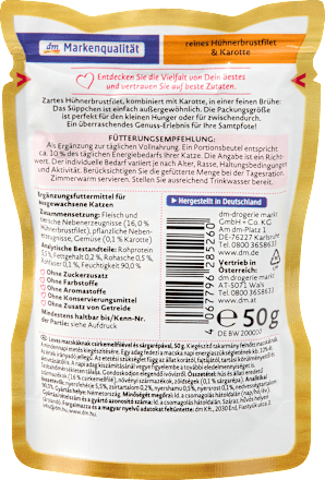 Katzensnack Das Süppchen Hühnerbrustfilet & Karotte Dein Bestes