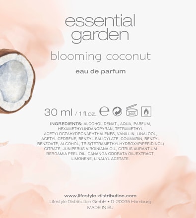 Dámska parfumovaná voda Blooming Coconut essential garden