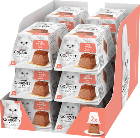 Revelations paštika pro kočky s lososem a omáčkou 2x57g PURINA GOURMET