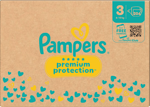 Windeln Premium Protection Gr. 3 Midi (6-10 kg), Monatsbox Pampers premium protection