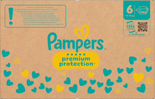 Windeln Premium Protection Gr. 6 Extra Large (13-18 kg) Monatsbox Pampers premium protection