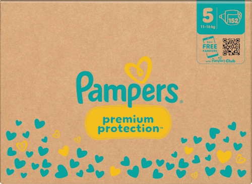 Windeln Premium Protection Gr. 5 Junior (11-16 kg) Monatsbox Pampers