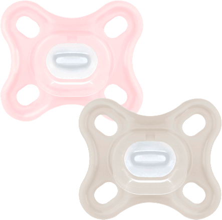 Schnuller Comfort Silikon pink/grau 0-3 Monate mam