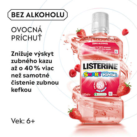 Ústna voda Smart Rinse Mild Berry Listerine