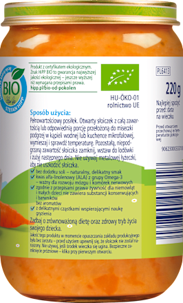 Młode jarzynki z ryżem i cielęciną BIO HiPP