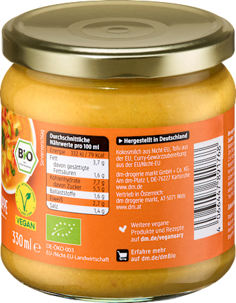 Suppe Curry mit Tofu dmBio