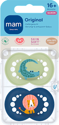 Schnuller Original Pure blau/grün16+ Monate mam