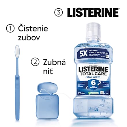 Ústna voda Total Care Stay White Arctic Mint Listerine